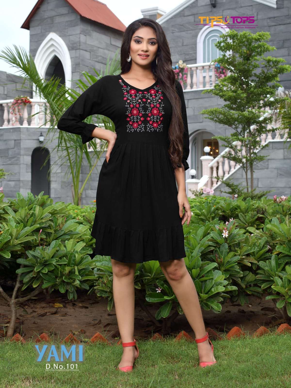 Tips & Tops-Vami -Extraordinary-Patterns-Rayon-Wrinkle-Short-Kurti-101